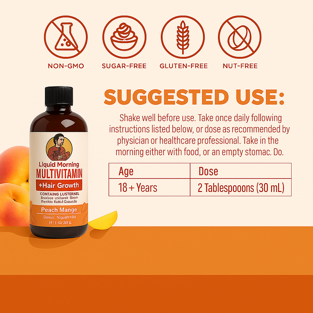 Liquid Morning Multivitamin + Hair Growth